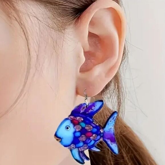 Hand crafted dangle earrings - Picture 4 of 5